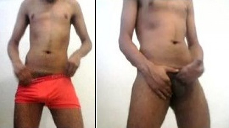 Desi Indian gay student strips