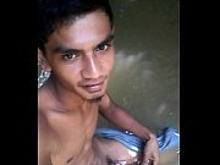 Punjabi gay boy masturbating his big cock in water to cum