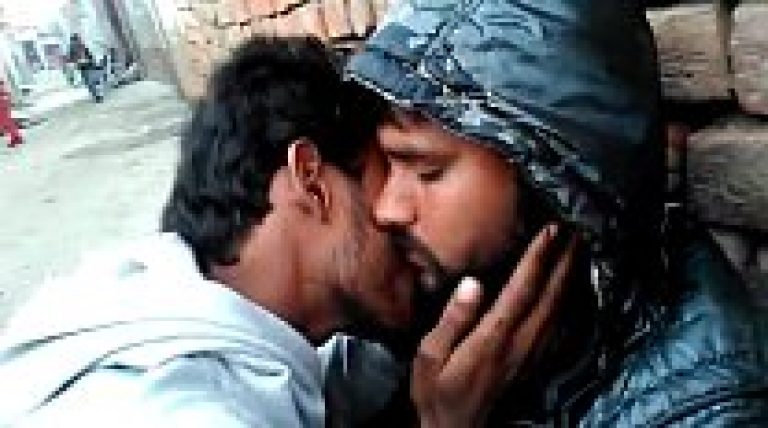 Punjabi gay boys kissing and smooching to enjoying free time alone