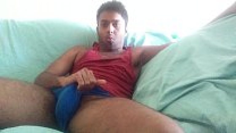 Telugu South Indian gay masturbating his big dick to cum