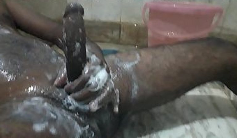 JNU Delhi Indian desi gay wet masturbation in bathroom