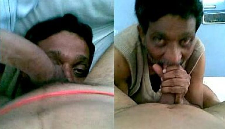 Old grandpa Dada gives best blowjob to desi Indian gay Son