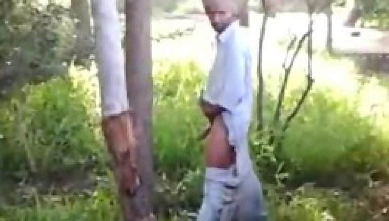Sardaar Indian desi gay man masturbate porn video in forest